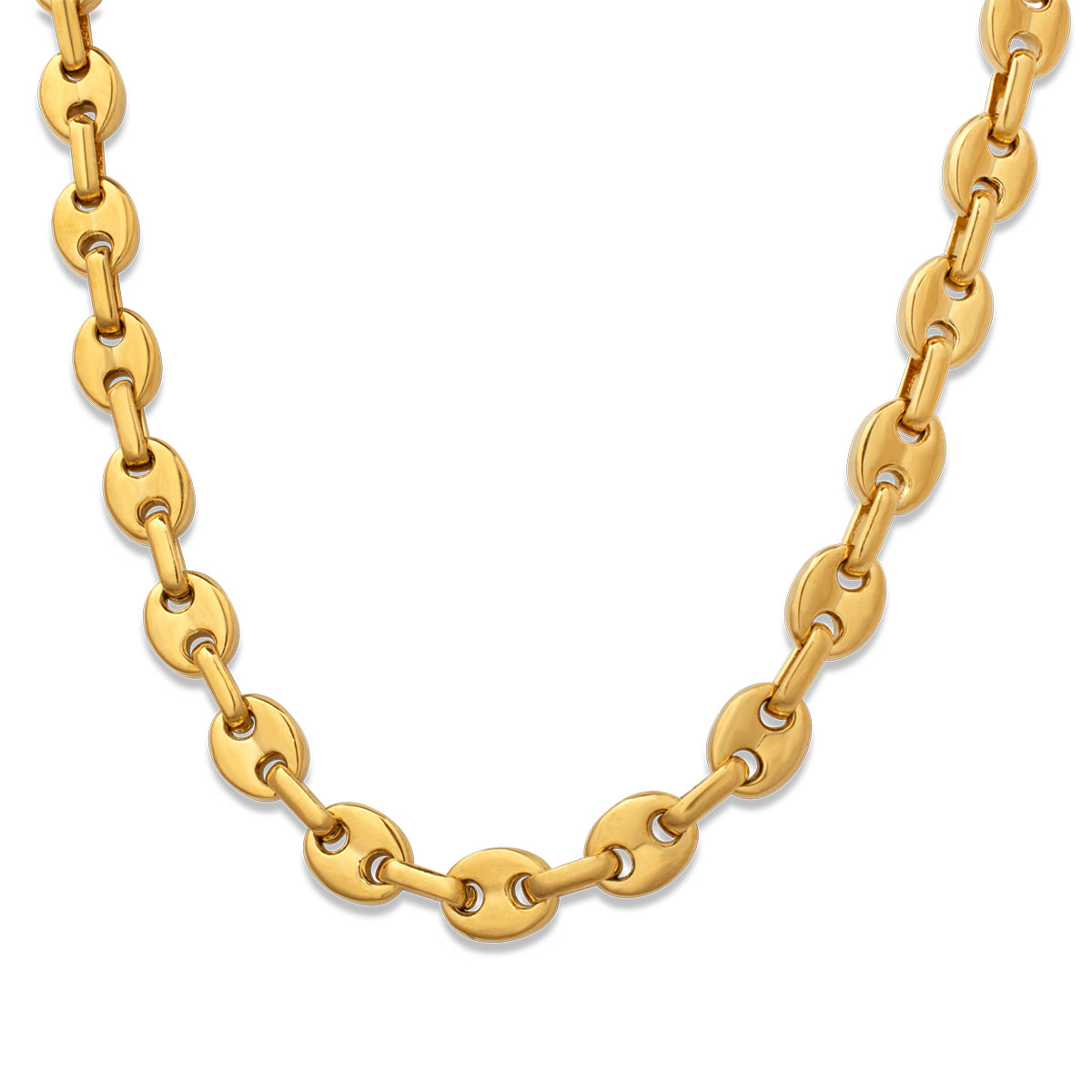 Theta Cubana Chain Gold 8MM Αλυσίδα λαιμού από ανοξείδωτο ατσάλι 316L